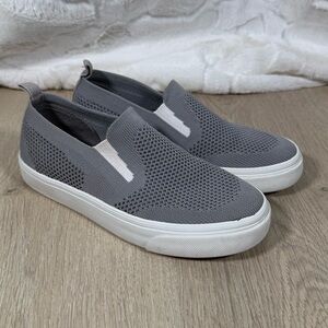 Old Navy Grey Knit Canvas Slip-on Sneaker